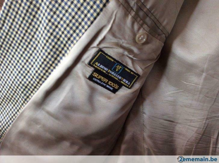 Très beau blazer à petits carreaux dominante jaune, Gedragen, Geel