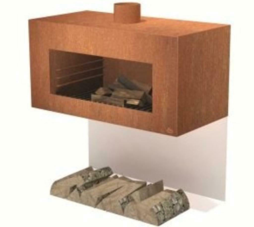 cheminée extérieure en acier corten/cheminée de jardin ENOK, Jardin & Terrasse, Chauffage de terrasse, Neuf, Mur, Envoi