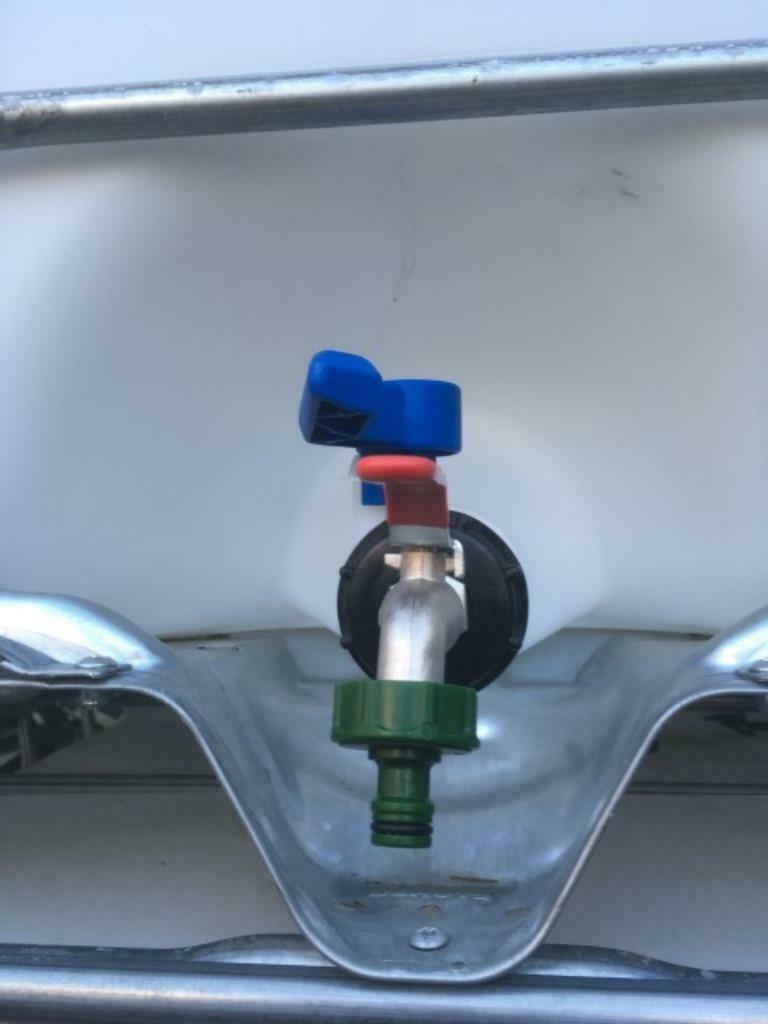 IBC containers messing kogelkraan ¾ rechtdoor + Gardena 25€, Tuin en Terras, Ophalen, Nieuw, Overige materialen, Met kraantje