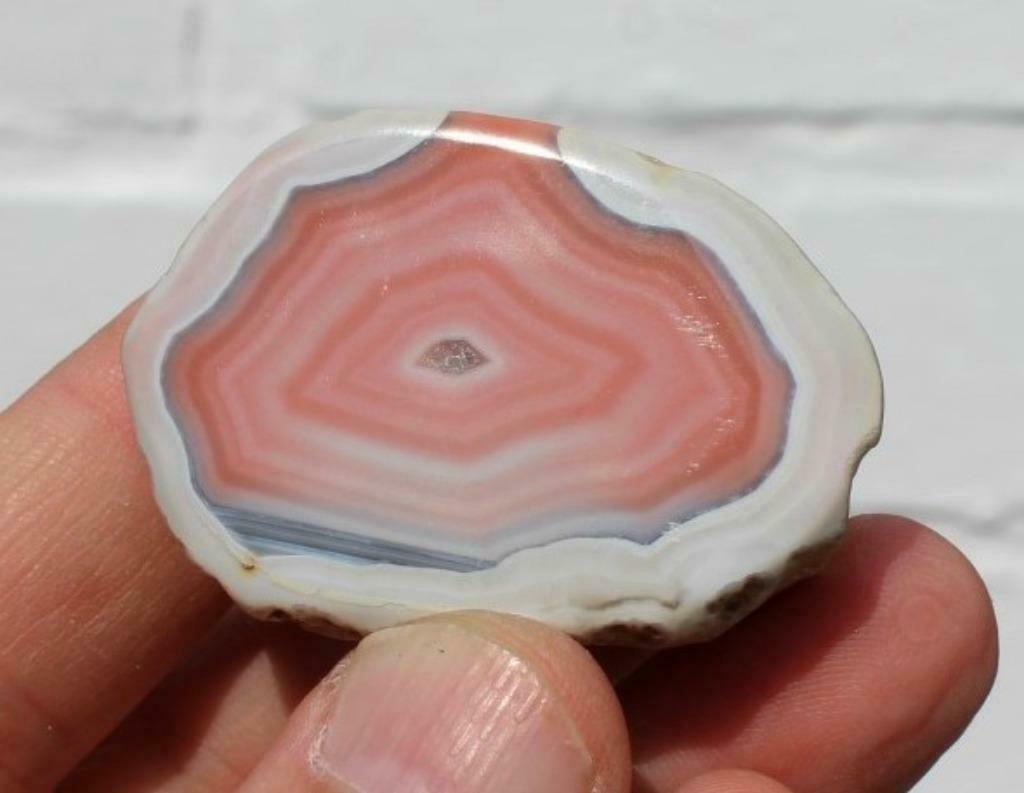 1 grande et 7 petites AGATE roses du Australie, Enlèvement ou Envoi, Minéral