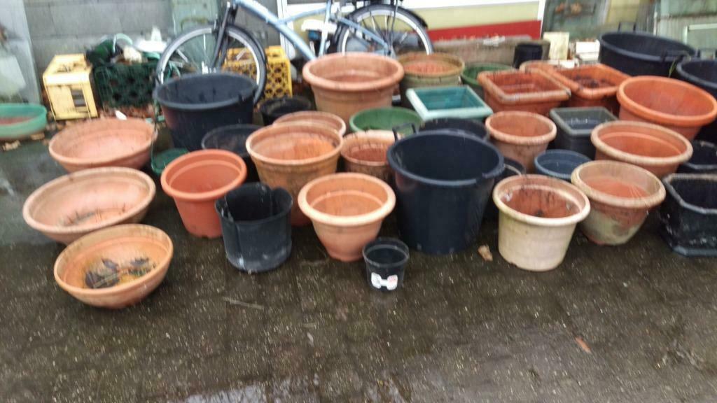 plastieken bloempotten, Tuin en Terras, Ophalen of Verzenden, Gebruikt, Kunststof