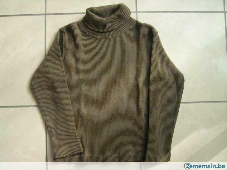 Sous-pull kaki Marcel et Léon 8 ans, Kinderen en Baby's, Gebruikt, Meisje, Trui of Vest