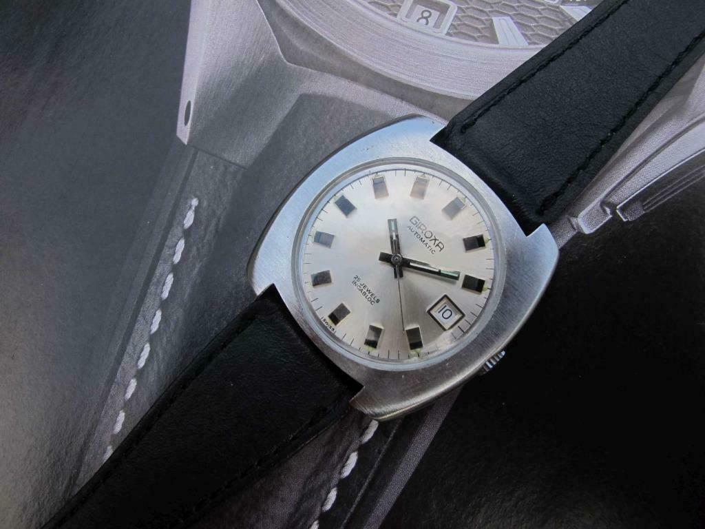 NOS Giroxa Automatic 25 rubis années 70 Montre homme suisse, Collections, Collections Autre, Enlèvement ou Envoi, Neuf
