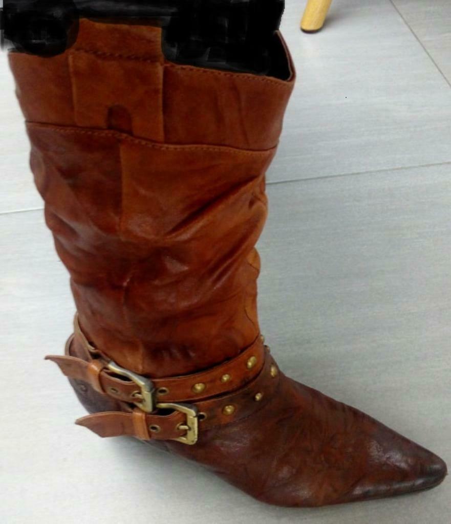 Bottes en cuir marron (Laura Vita), Enlèvement ou Envoi, Porté, Brun, Bottes hautes