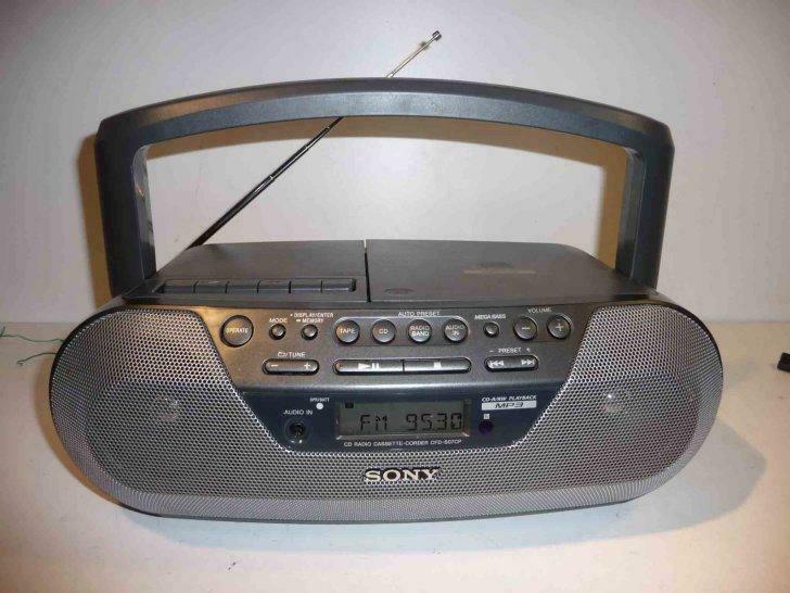 radio K7 + CD  Boombox portative SONY CFD-S07CP - stéréo, Ophalen of Verzenden, Gebruikt