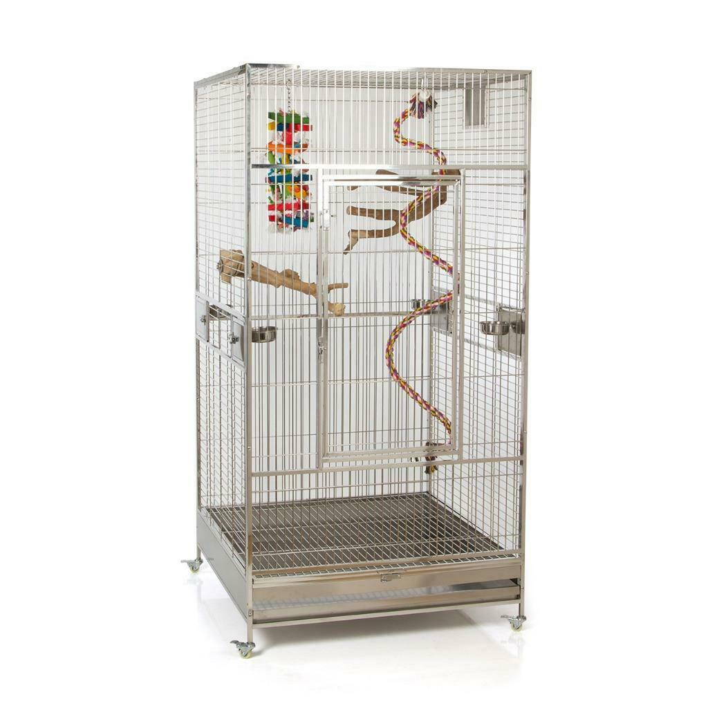 Cage perroquet INOX cage perroquet en inox cage perroquet XL, Dieren en Toebehoren, Vogels | Hokken en Kooien, Nieuw, Volière