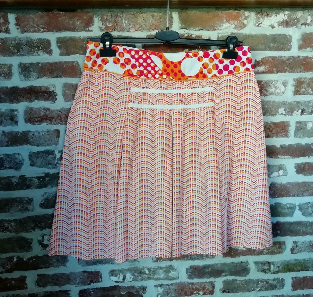 Libelle jupe trapèze à pois  rose orange Taille 42, Taille 42/44 (L), Enlèvement ou Envoi, Porté, Libelle