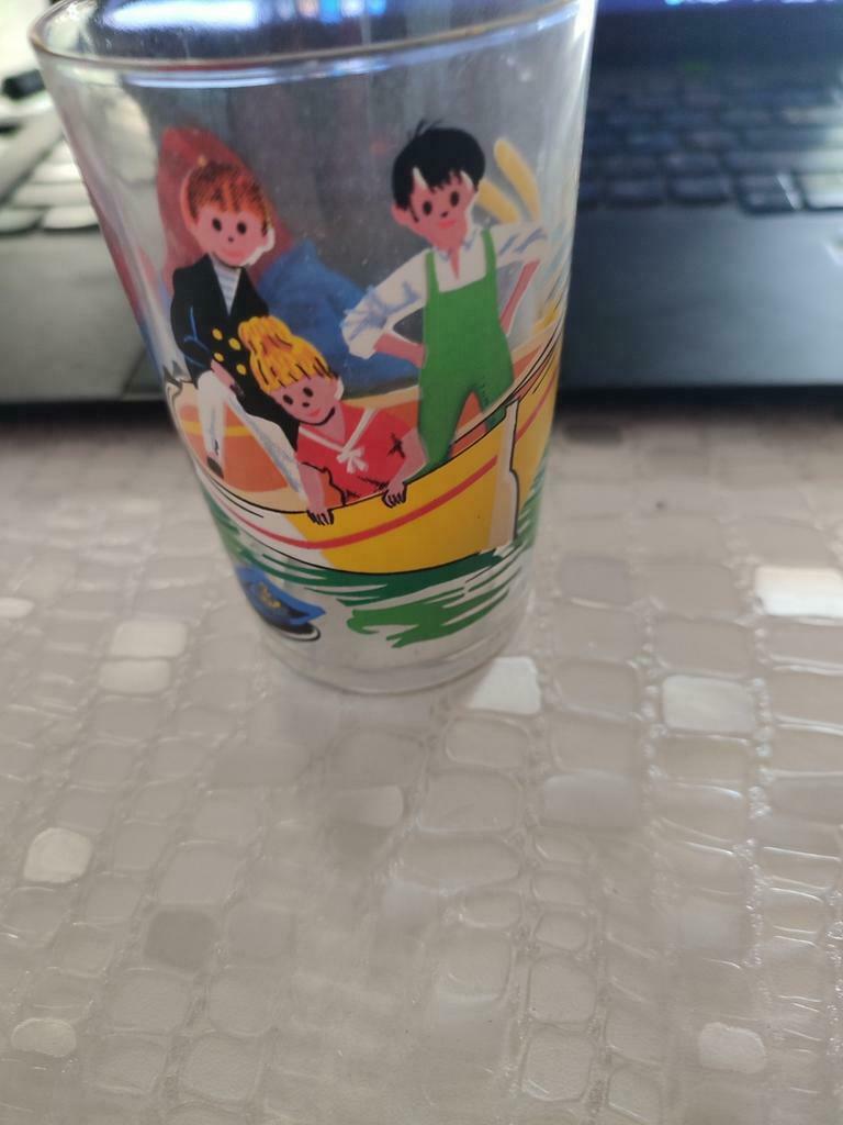 Verre ancien  bonne nuit les petits Amora Nounours marin, Collections, Enlèvement, Autres personnages, Utilisé, Autres types