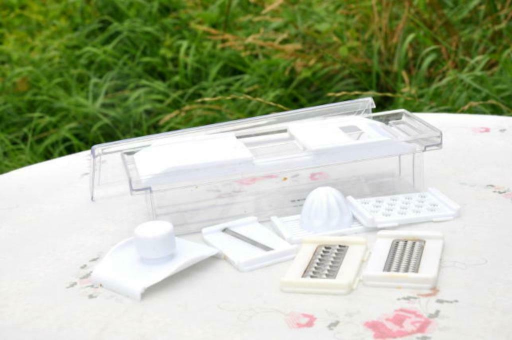 §  mandoline avec 6 accessoires tranche presse rape, Enlèvement ou Envoi, Utilisé, Autres matériaux, Autres types