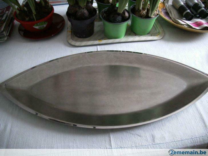 Plat en inox 68cm X 30cm., Envoi, Utilisé, Assiettes(s)