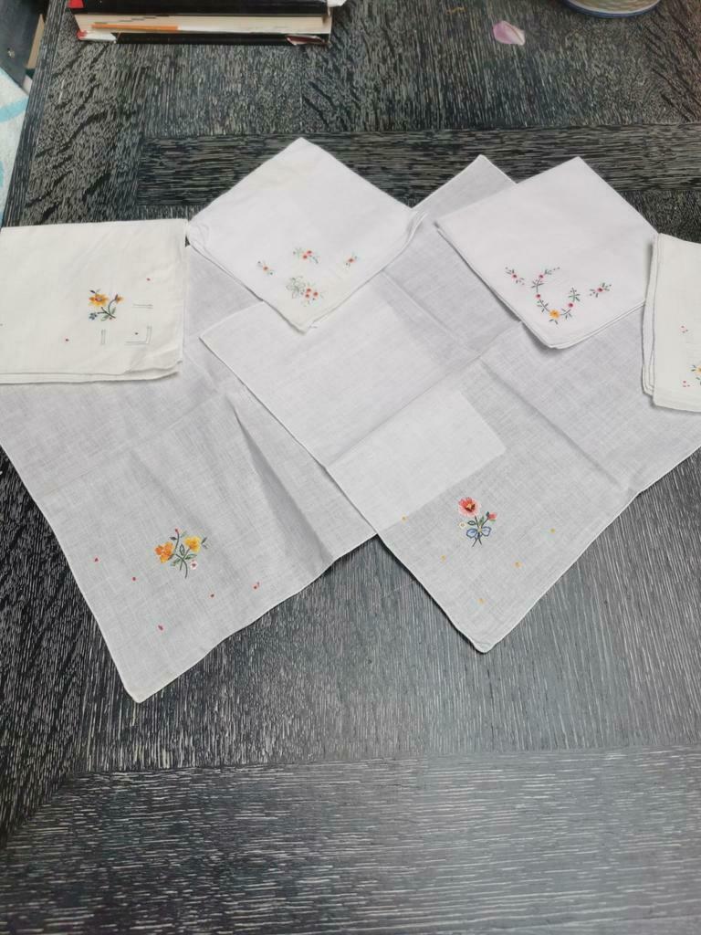 6 antieke linnen servetjes, Ophalen of Verzenden