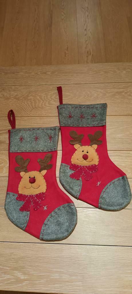 Lot de 2 chaussettes de Noël renne, Enlèvement ou Envoi, Comme neuf, Autres types