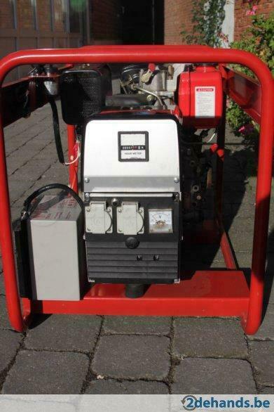 TE HUUR 5000 watt diesel generator/aggregaat/stroomgroep, Doe-het-zelf en Bouw, Aggregaten, Ophalen, Gebruikt, Elektrisch startend