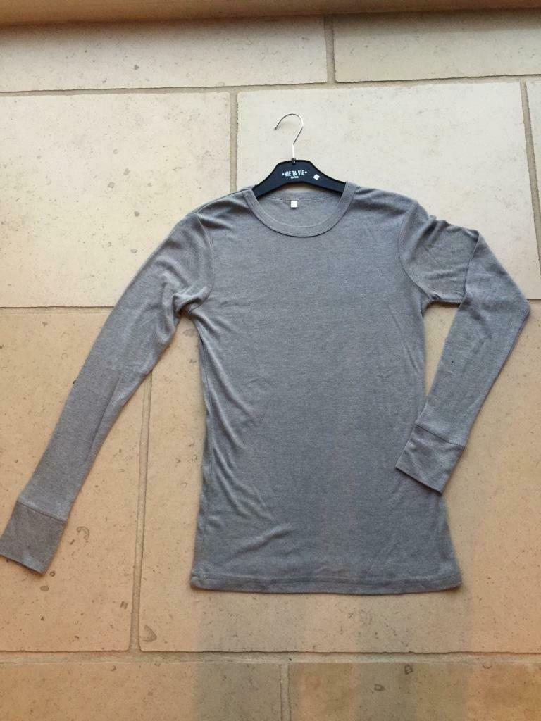 Shirt thermique gris clair pour femme, medium, Enlèvement ou Envoi, Comme neuf, Taille 36 (S), Pull