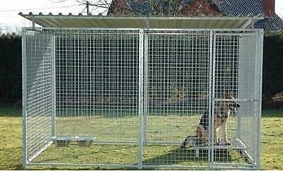 Chenil 4x2x1,84m chenil à maille 50x50 COSTAUD parc enclos, Envoi, Neuf