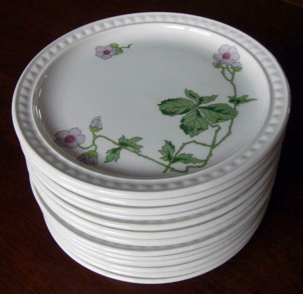 13 assiettes à dessert en porcelaine, Ditmar Urbach, 18 cm, Ophalen, Gebruikt, Bord(en), Overige stijlen