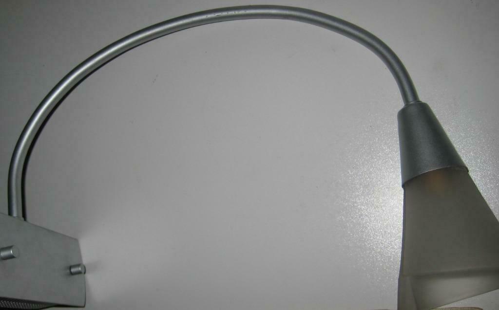 2 x nieuwe wandlamp boog 35cm mat metaal+tulp glas draaibaar, Ophalen of Verzenden, Nieuw, Glas, Modern