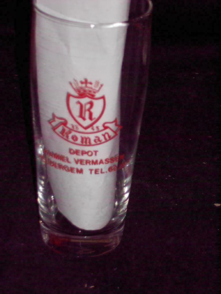 Bierglazen..Roman.Vermassen, Collections, Marques de bière, Enlèvement ou Envoi, Comme neuf, Verre ou Verres, Autres marques