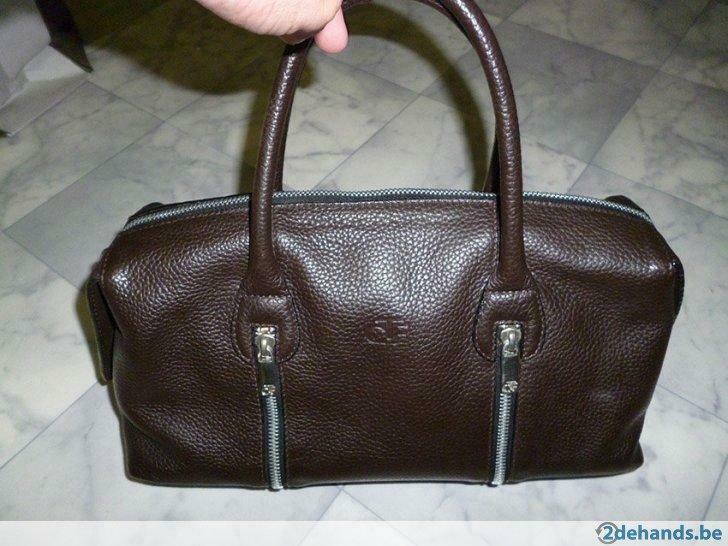 Bruine handtas,Als nieuw, met lange riem, Terre de feu,, Bijoux, Sacs & Beauté, Sacs | Sacs Femme, Enlèvement, Utilisé