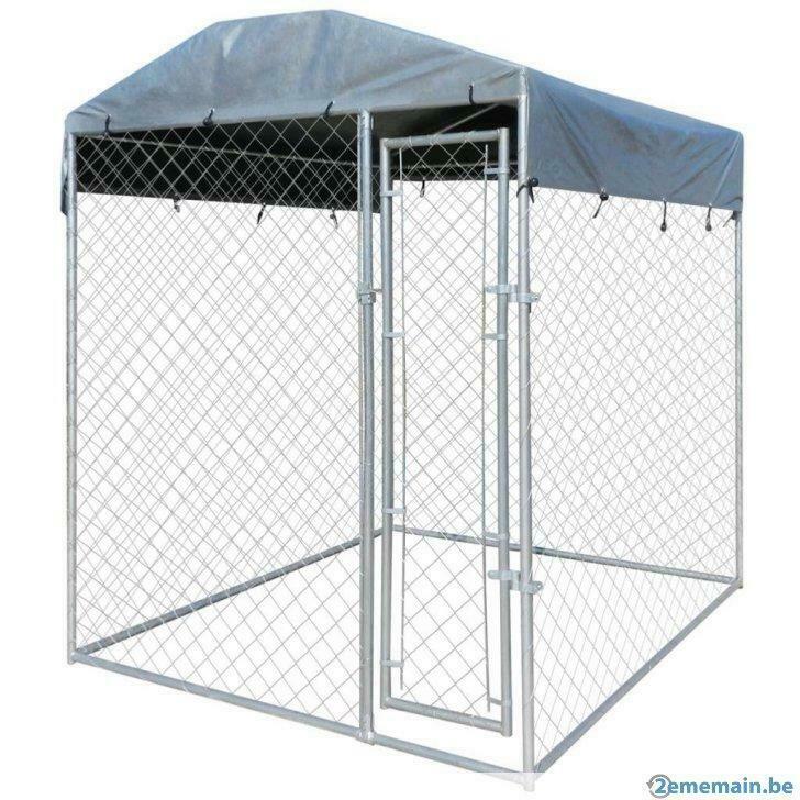 Chenil 4m² + toit enclos chien XXL GALVA parc chien NEUF, Animaux & Accessoires, Envoi, Neuf