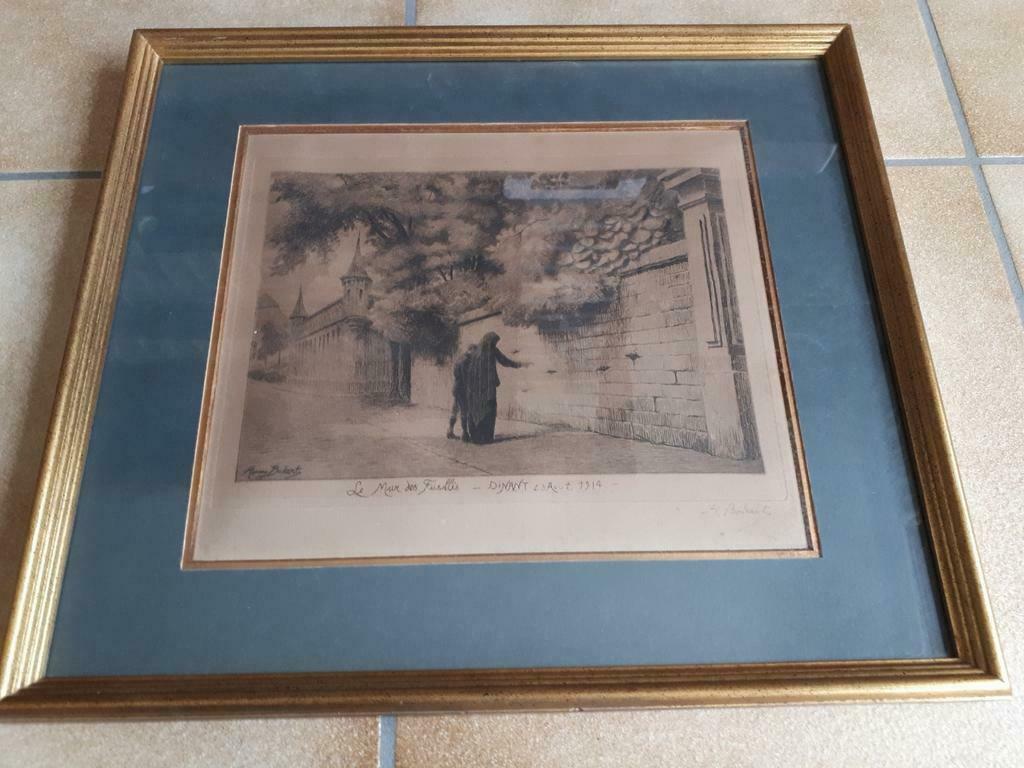 Zeer oude ets van Henry Bodart, Antiquités & Art, Art | Eaux-fortes & Gravures, Enlèvement