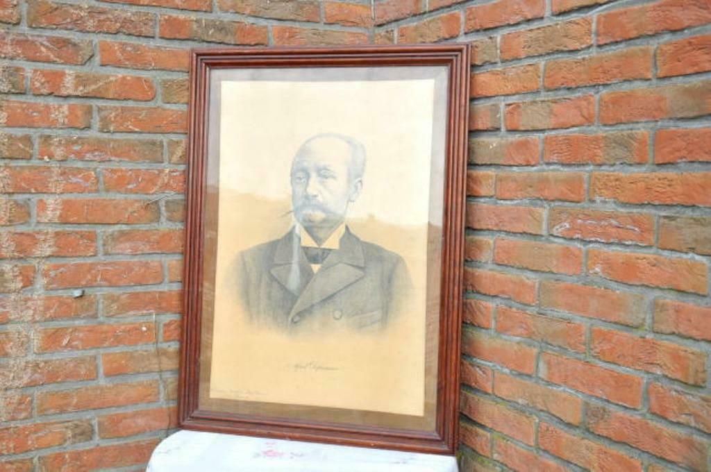 §  gravure Alfred defuisseaux dans cadre bois vitré, Antiquités & Art, Enlèvement ou Envoi