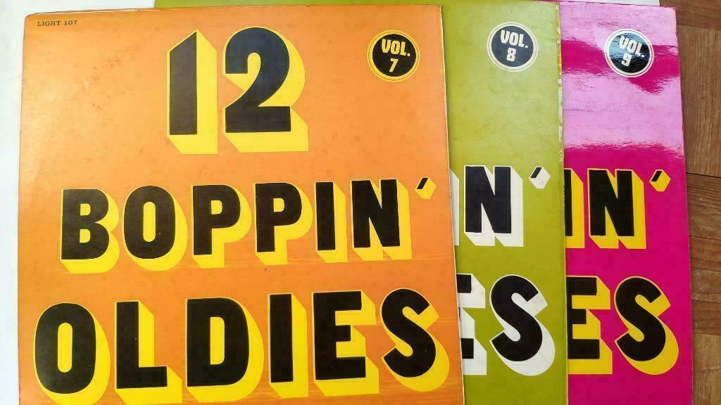 Set 12 Boppin' Oldies vol. 5 7 8 9 zeldzame popcorn serie, Cd's en Dvd's, Vinyl | Overige Vinyl, Ophalen of Verzenden, 12 inch