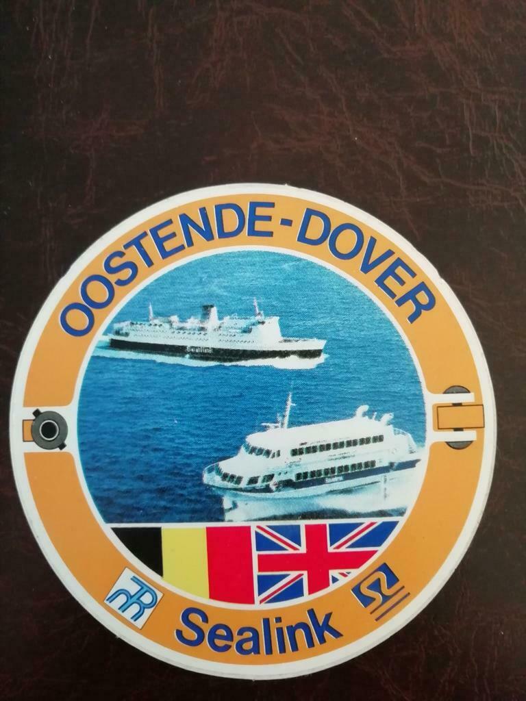 Oude sticker Oostende - Dover Sealink, Enlèvement ou Envoi, Comme neuf