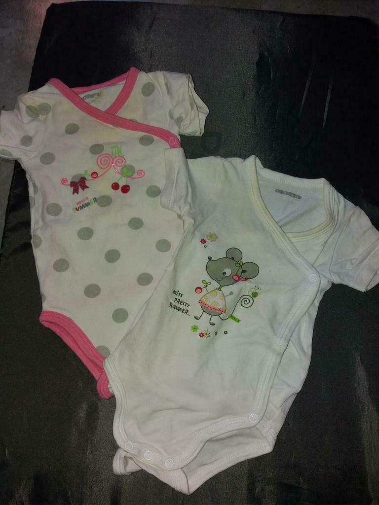 Lot 2 Body bébé fille T60 3 mois, Gebruikt, Meisje, Ophalen of Verzenden, Setje