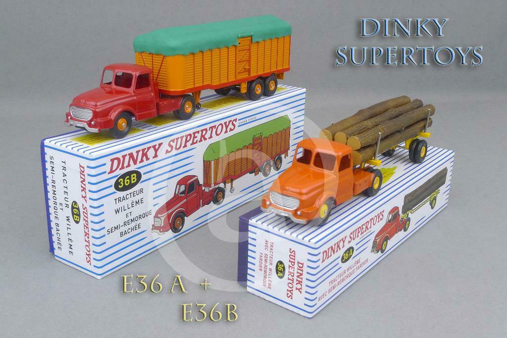 Dinky Super Toys - 36A + 36B - Willème Trucks  -  Atlas, Enlèvement ou Envoi, Neuf, Bus ou Camion, Dinky Toys