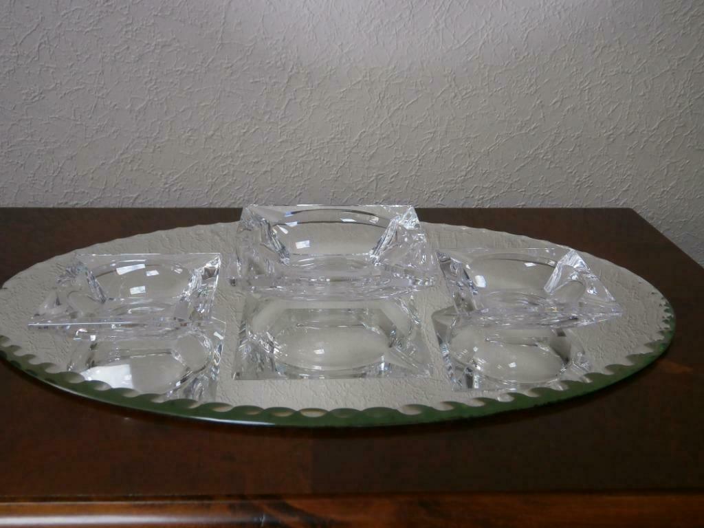 Set kristallen design asbakken, model "Abdullah", van Val Sa, Ophalen of Verzenden