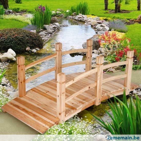 Pont de jardin en bois passerelle en bois NEUF, Envoi, Neuf