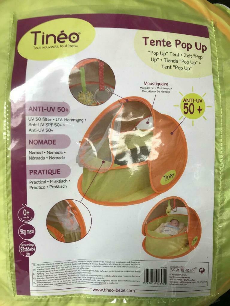 Pop-Up Tinéo Anti-UV 50+ tent, nomadisch en praktisch, Ophalen of Verzenden, Gebruikt, Kunststof