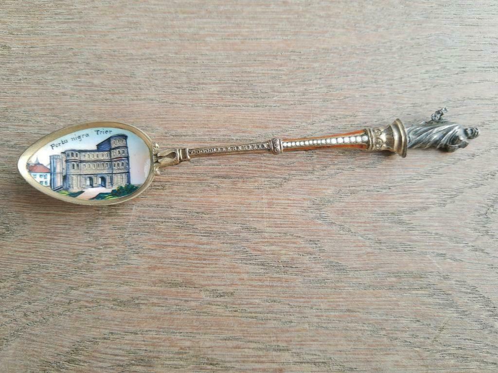 Theelepeltje Porta Nigra Trier in porselein, Ophalen of Verzenden