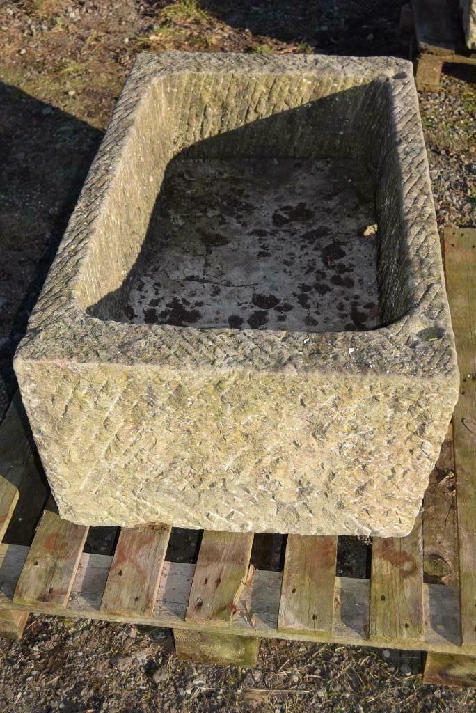 Auge,bac,jardinière en pierre bleue 1,10 m, Enlèvement, Utilisé