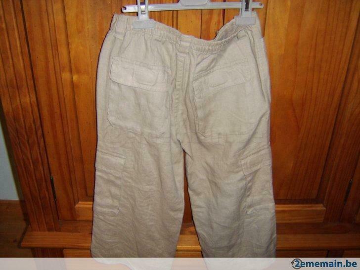 bermuda lin taille 152 neuf beige, Nieuw, Jongen