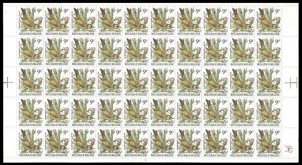 Feuille de timbres 2190 Oiseaux Chardonneret – André Buzin, Enlèvement ou Envoi, Timbre-poste, Neuf