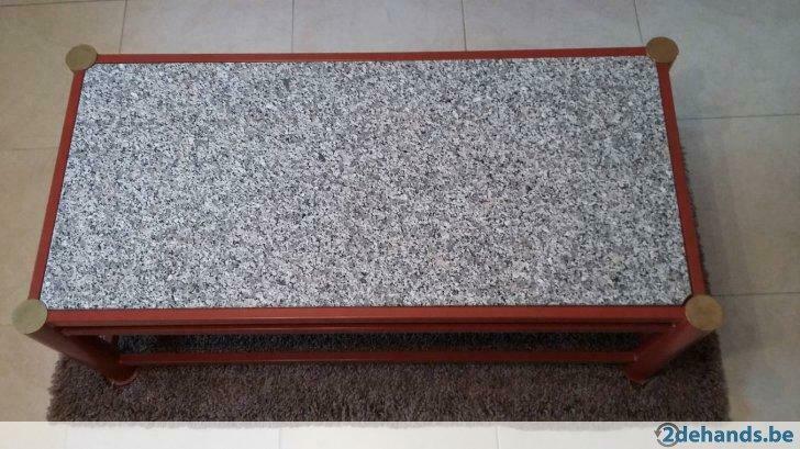 salontafel met graniet blad (grijsgespikkeld), Ophalen, Gebruikt