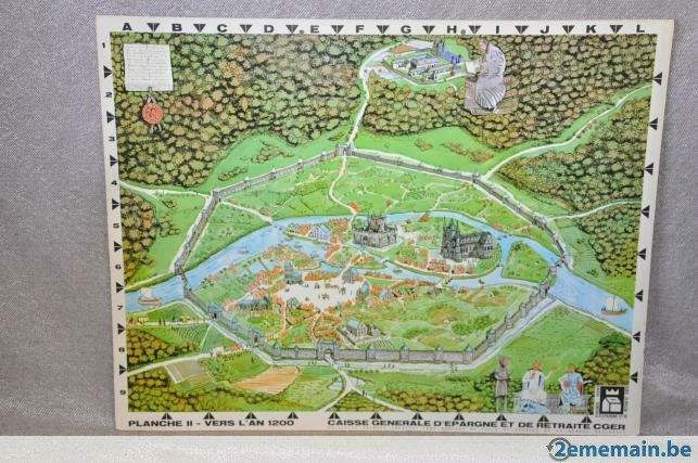 ancien panneau cger "ville l'an 1200", Collections, Utilisé