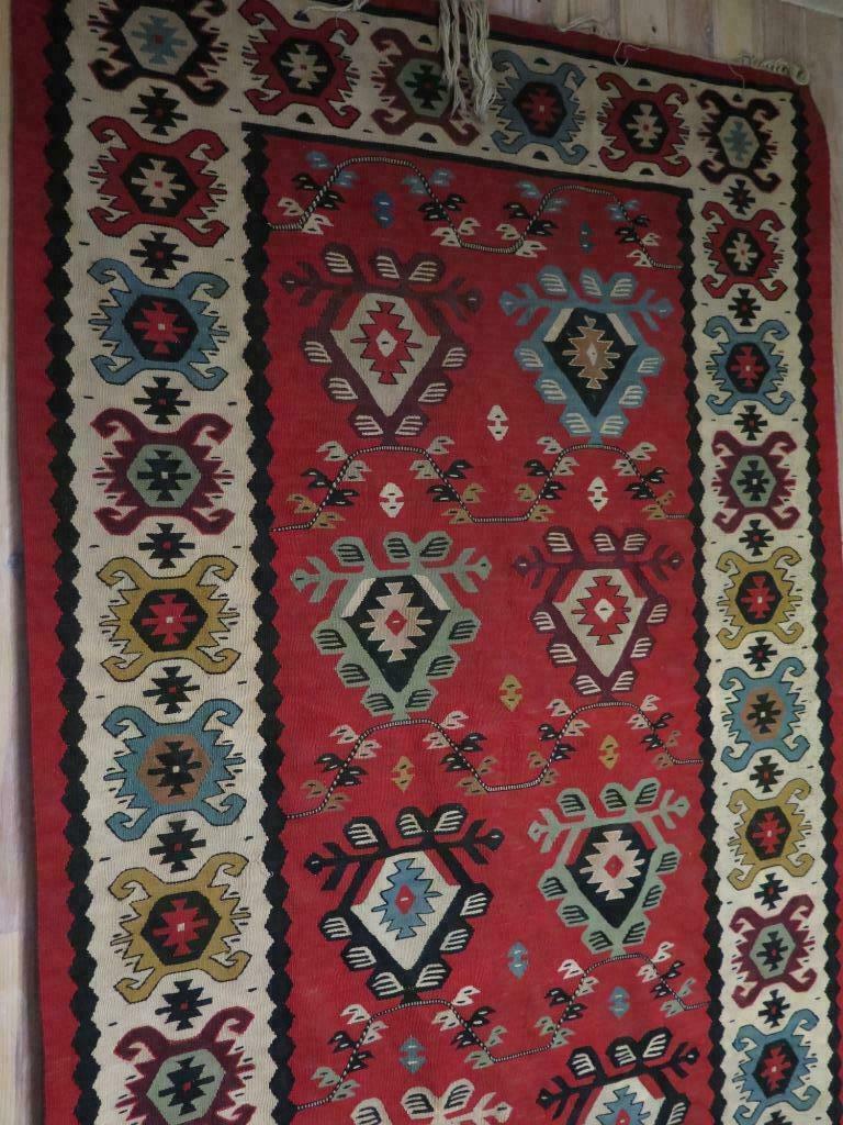 kelim, Maison & Meubles, Ameublement | Tapis & Moquettes, Rouge, 150 à 200 cm, Enlèvement ou Envoi, Balkan
