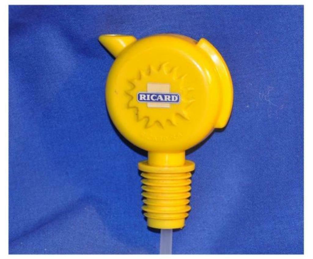 § bouchon verseur publicitaire ricard jaune (5), Collections, Enlèvement ou Envoi, Utilisé, Autres types