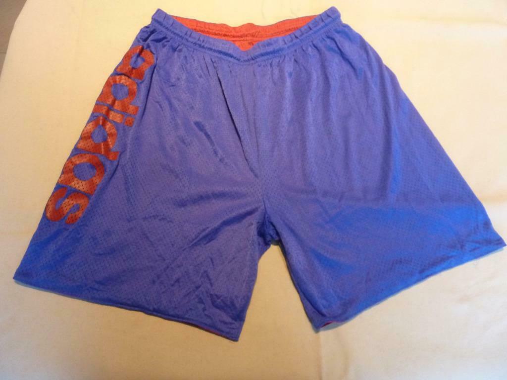 Short de basket Adidas réversible bleu et rouge, vintage, Enlèvement ou Envoi, Comme neuf, Vêtements