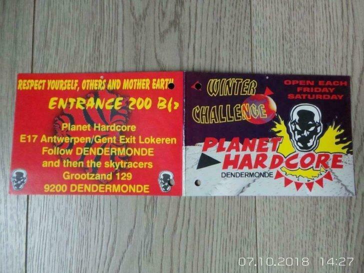 Flyers Planet Hardcore @ Dendermonde 1994, Tickets en Kaartjes