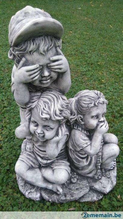 Hoor niets, zie niets en zeg niets in Stone Pat, Tuin en Terras, Ophalen, Nieuw, Steen, Mensenbeeld