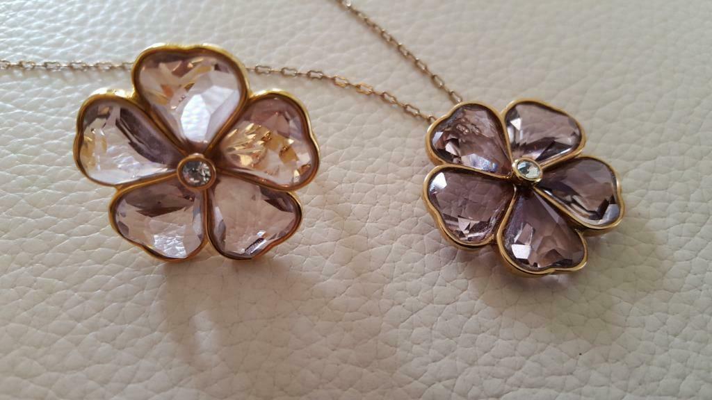 Bague et collier Swarovski, Bijoux, Sacs & Beauté, Enlèvement ou Envoi, Or, Comme neuf, Avec cristal