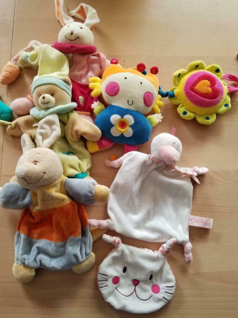 lot de doudous Noukies et autres marques, Kinderen en Baby's, Speelgoed | Knuffels en Pluche, Gebruikt, Ophalen of Verzenden