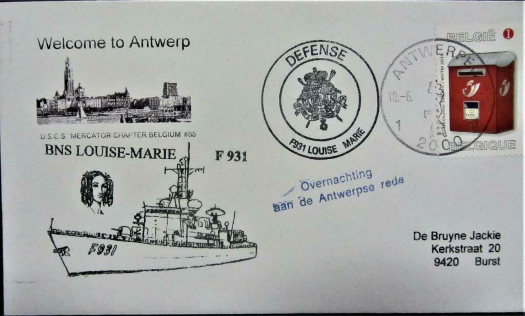 FDC SCHEPEN- BELGIË- DE LOUISE-MARIE (ZELDZAME COVER)., Postzegels en Munten, Ophalen of Verzenden, Gestempeld, Overige thema's