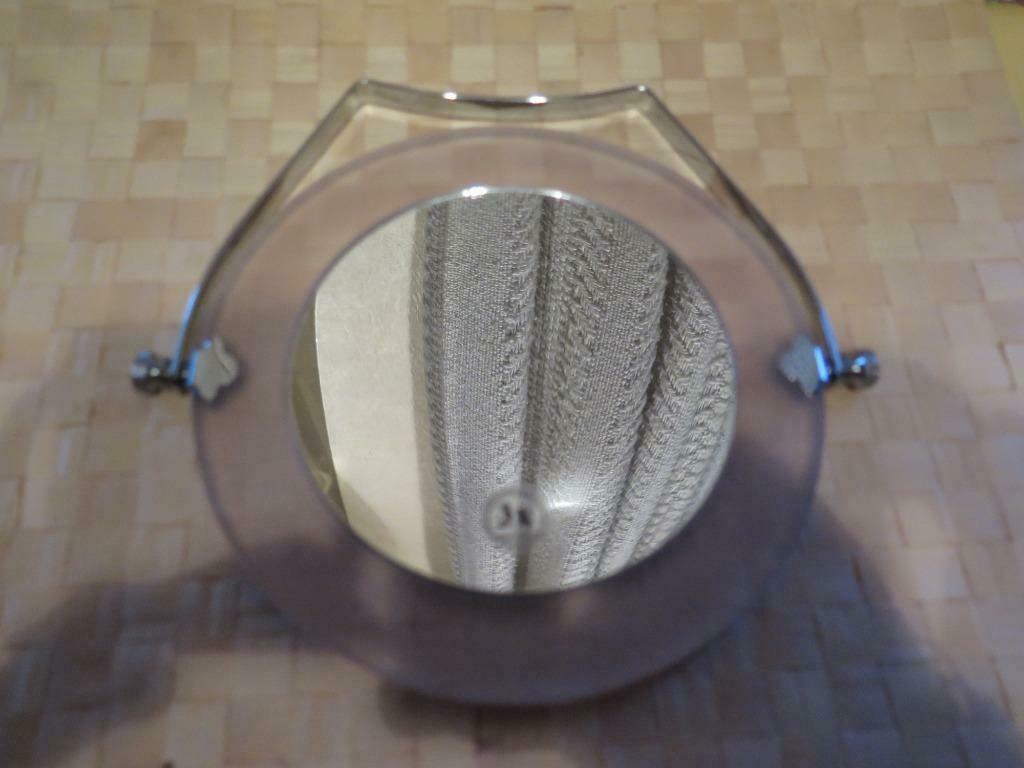 dubbelzijdige spiegel, Huis en Inrichting, Woonaccessoires | Spiegels, Ophalen of Verzenden, Zo goed als nieuw, Rond