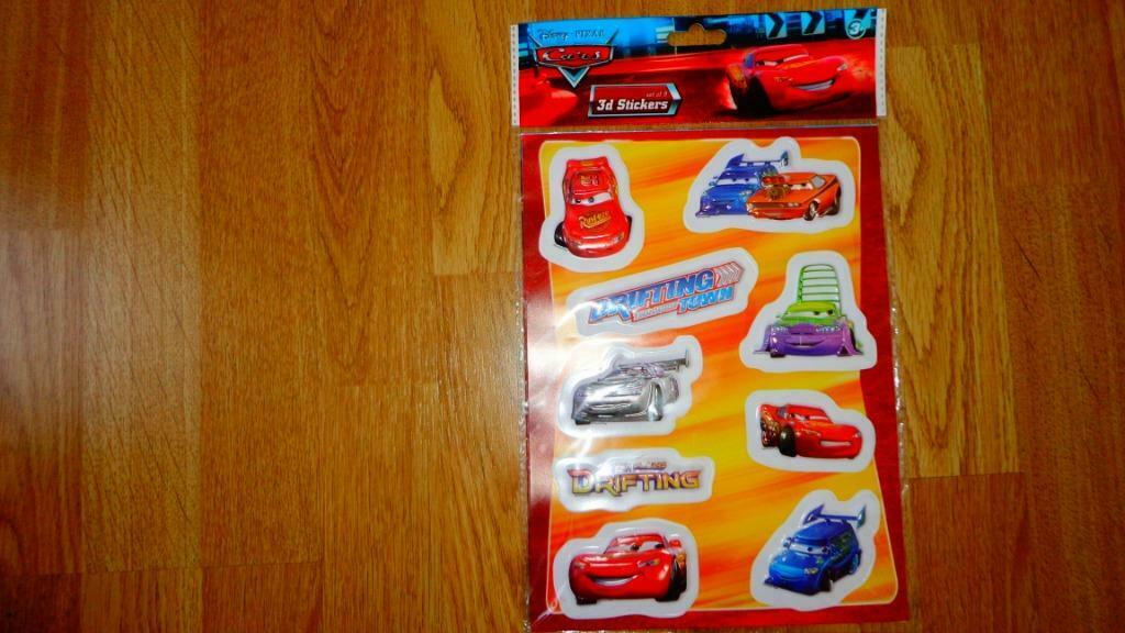 3 D stickers (vel met 9 stuks) Cars-NIEUW (verpakt), Kinderen en Baby's, Ophalen, Nieuw, Jongen of Meisje
