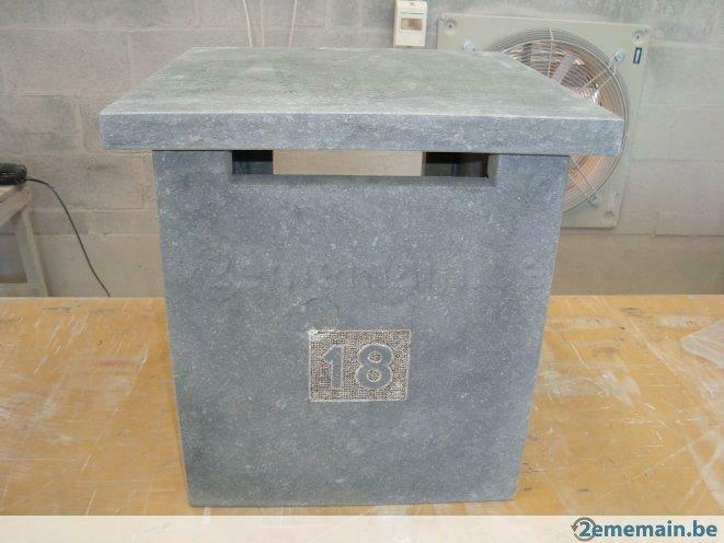 Boîte aux lettres champignon en pierre bleue belge, Jardin & Terrasse, Enlèvement, Neuf, Pierre, Sur pied